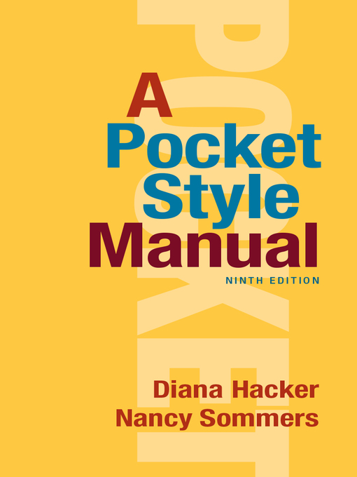 Title details for A Pocket Style Manual by Diana Hacker - Wait list